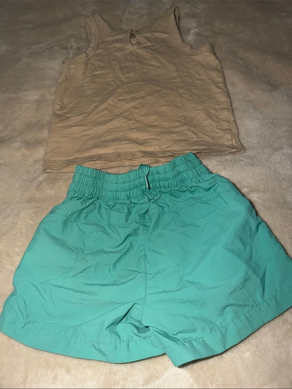 GAP Tan Tank with Watermelon Graphic & Teal Shorts Kids Matching Set